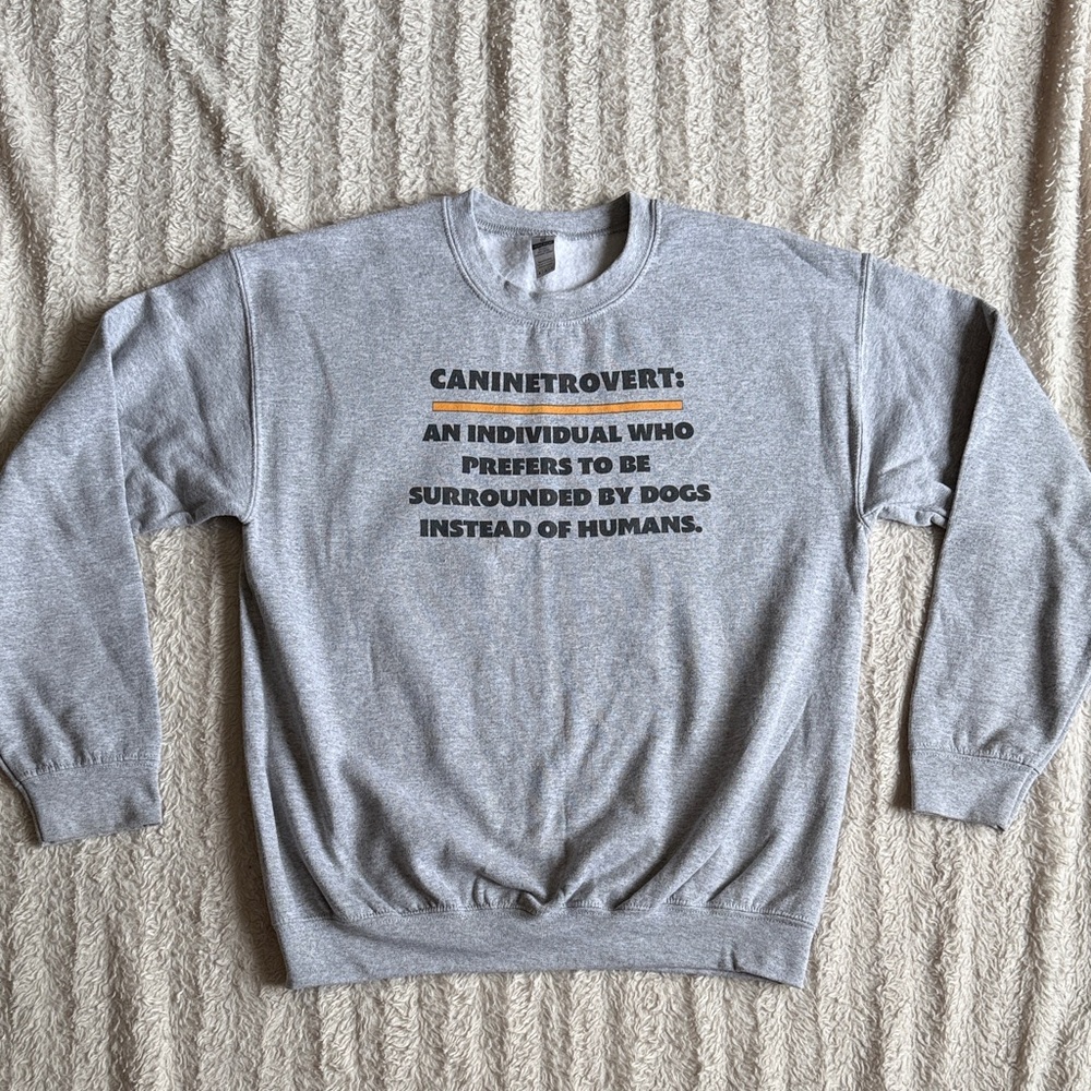 Gildan Gray Canine Dog Graphic Women's Sweater perfect for dog lovers